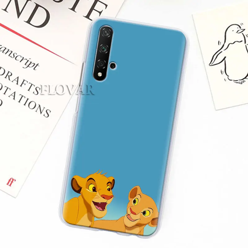 Чехлы для телефонов Lion King Simba для huawei Y5 Y6 Y7 Y9 Honor 20 Lite 8X 9X Pro View 20 жесткий чехол