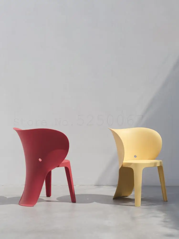 Стул со слоном для детей пластиковый мультяшный стул цветной игрушечный занятий