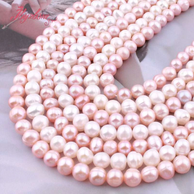 

5.5-7mm Nearround Freshwater Pearl Beads Loose Natural Stone Beads For DIY Necklace Bracelats Earring Jewelry Making Strand 15"