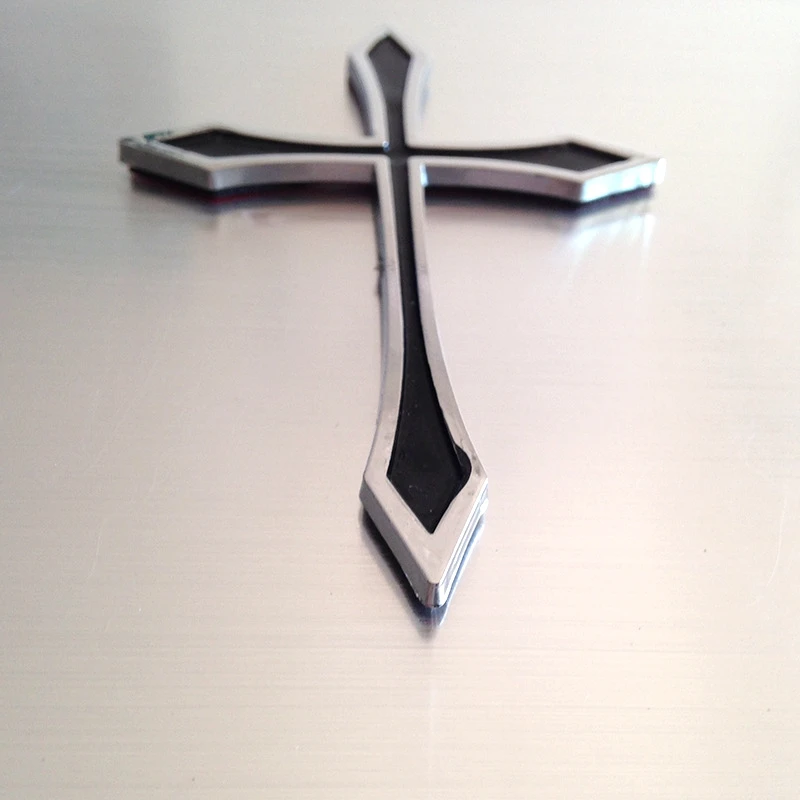 

10PCSXPlastic Cross Personality Car Sticker Abs Electroplating Three-Dimensional Logo Badge Emblem