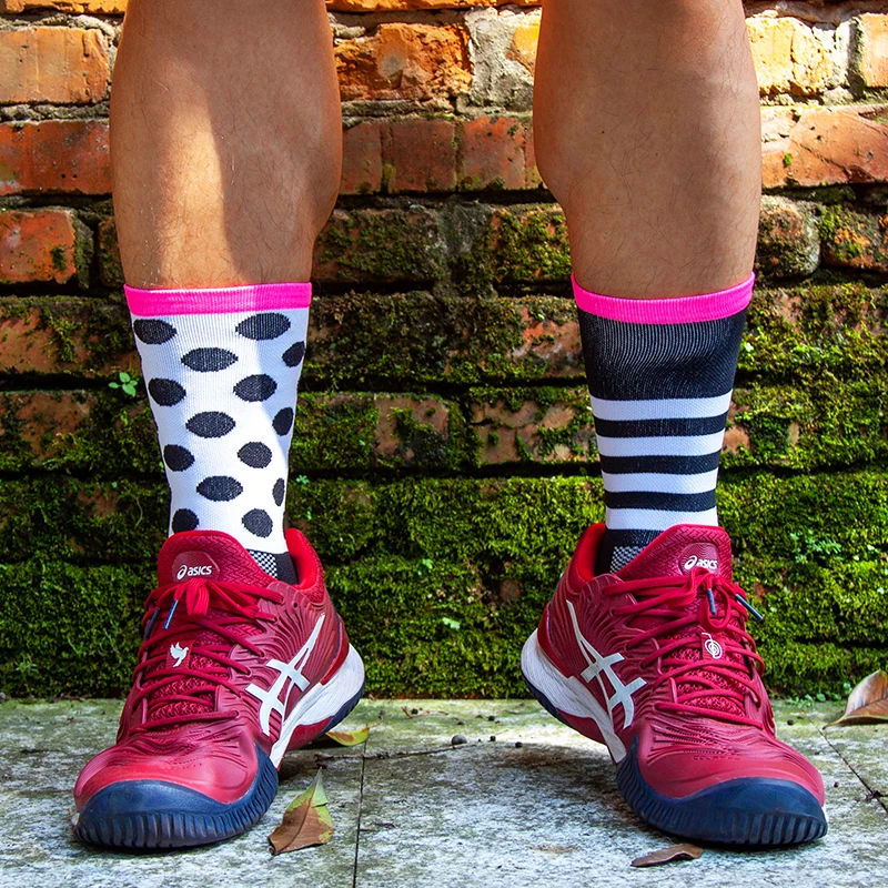 Носки мужские/женские для спорта на открытом воздухе в горошек езды велосипеде |