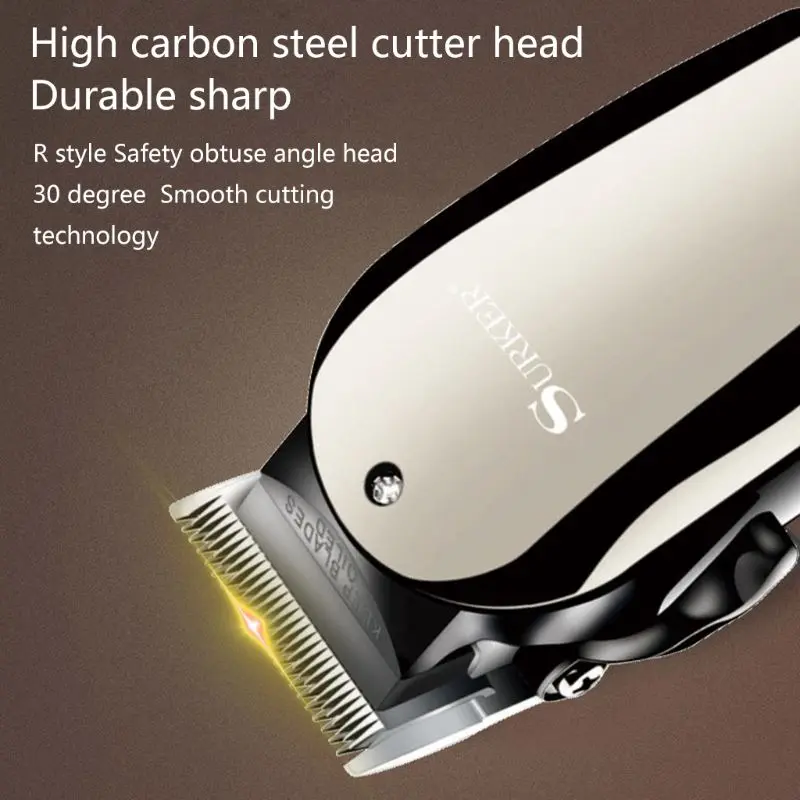 Профессиональный Мужской электрический триммер винтажный стиль волос стрижка