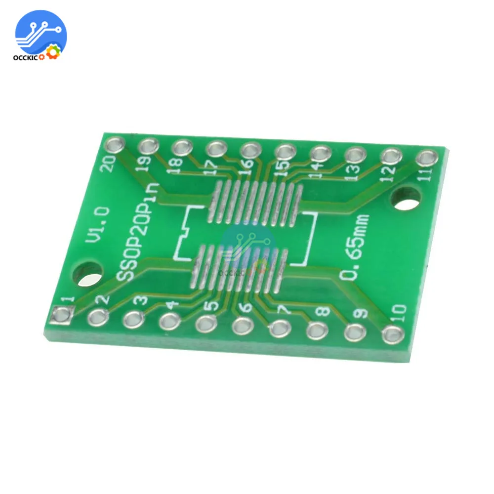 10 шт. SOP20 SSOP20 TSSOP20 для DIP20 Pinboard SMD DIP адаптер 0 65/1 27 мм PCB конвертер|Запасные части| |
