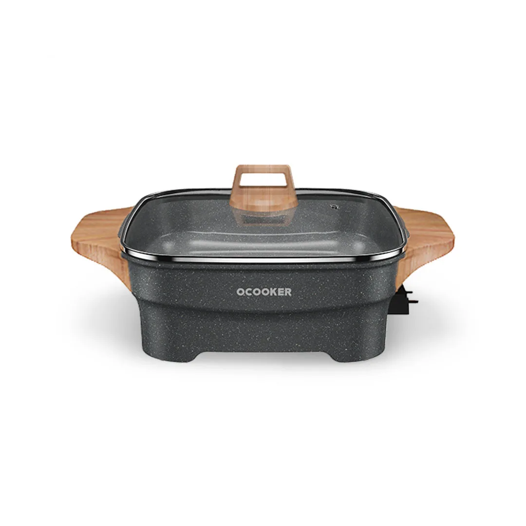 QCOOKER 4L многофункциональный бытовой электрический горячий горшок пищевой антипригарное покрытие горячий горшок