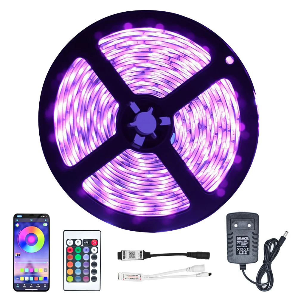 

10M 20M LED Strip Light RGB 5050 Lights Music Sync Color Changing, App Controlled LED Lights Rope Lights living room decoration