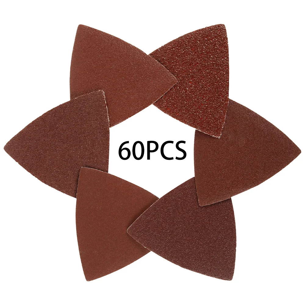 60 шт. само клейкая наждачная бумага треугольная шлифовальная Песочная липучка