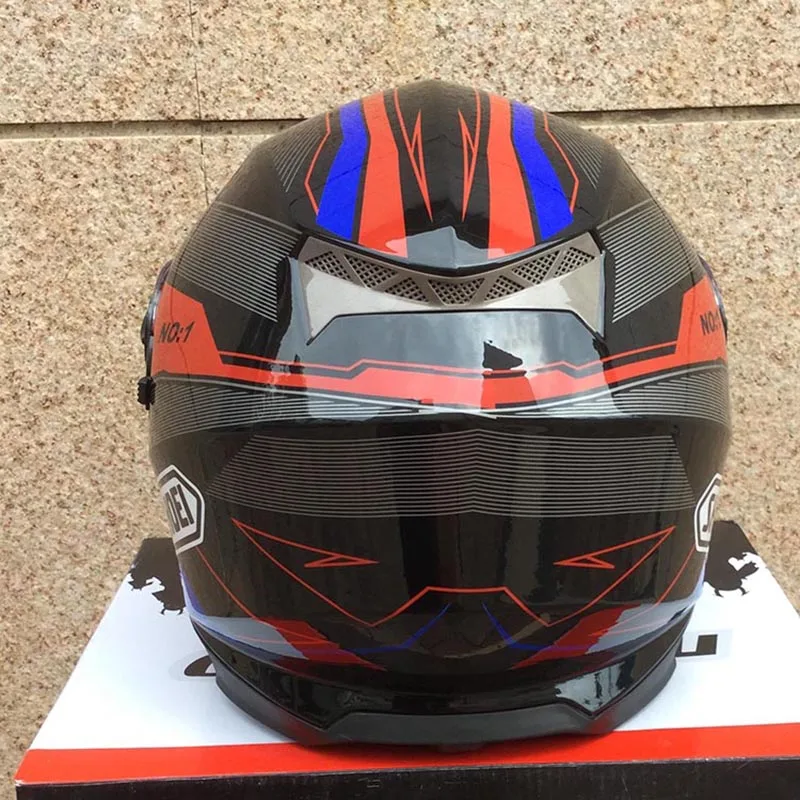 Шлем мотоциклетный с открытым лицом для мужчин и женщин двойными стеклами |