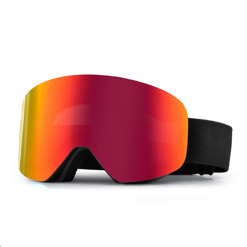 Цилиндрические магнитные секционные лыжные очки двухслойные противотуманные