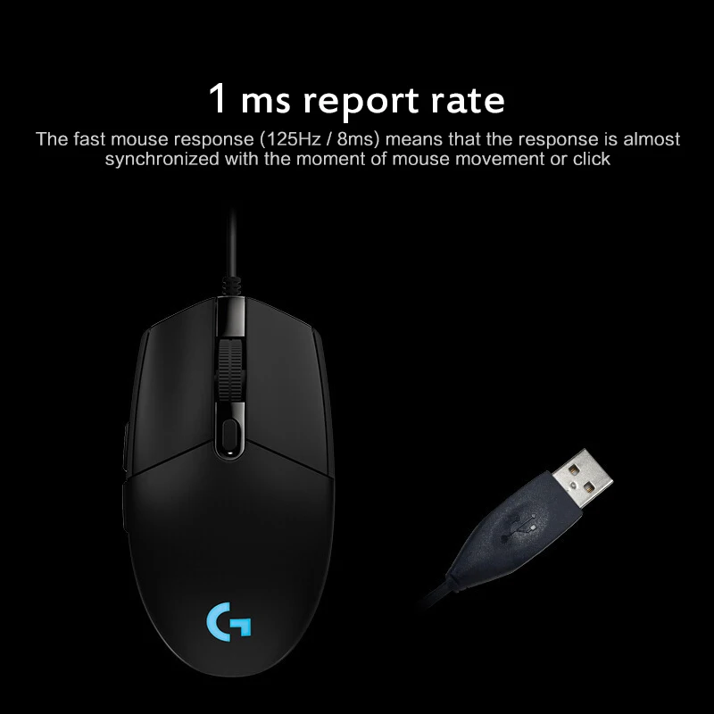 Проводная игровая мышь Logitech G102 цветная программируемая высокоскоростная с