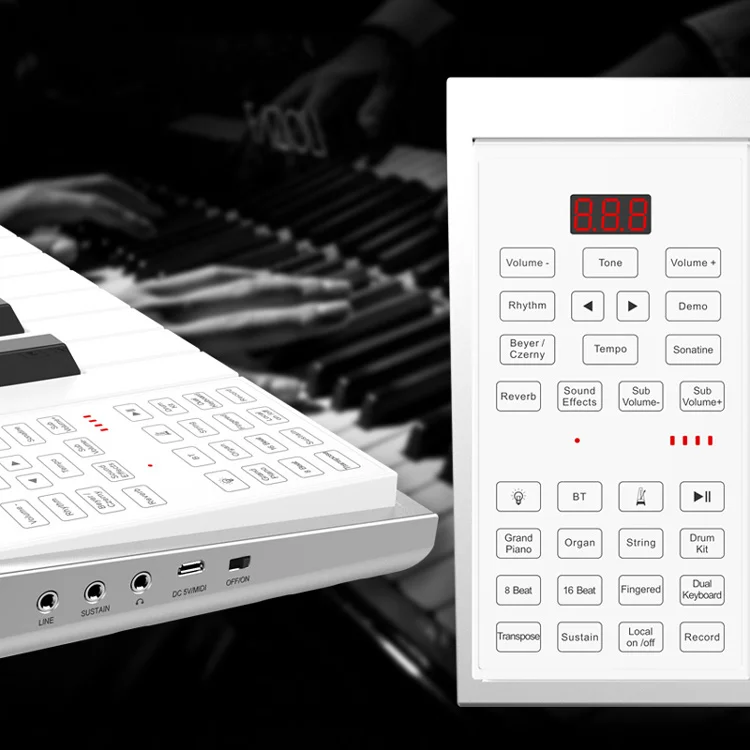 Электрическая midi-клавиатура на батарейках или с питанием от usb пианино 49 клавиш