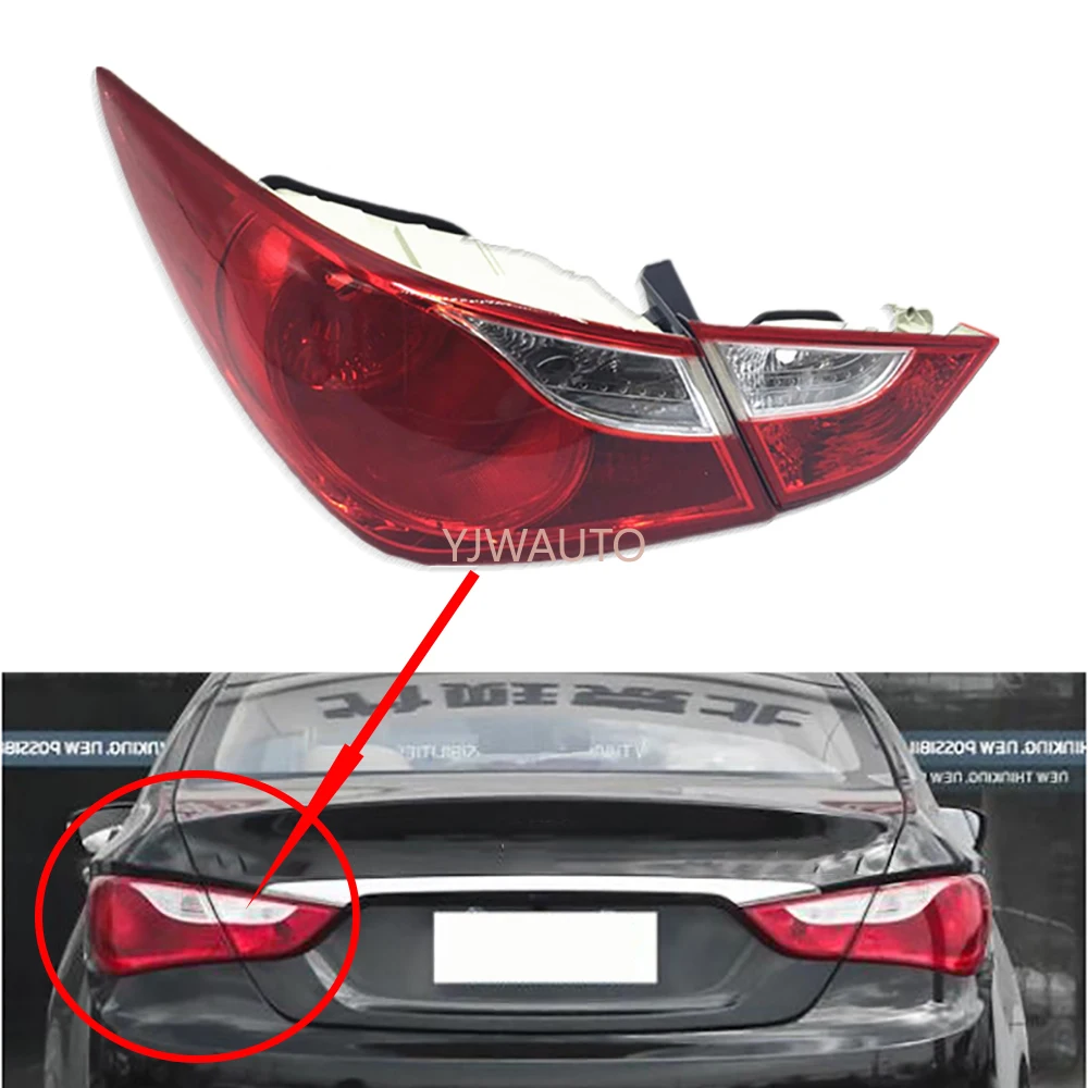 

Галогенный задний фонарь для Hyundai Sonata 2011 ~ 2014, задний фонарь, задний поворотный сигнал, стоп-сигнал Предупреждение светильник рь на бампер, автомобильный фонарь в сборе