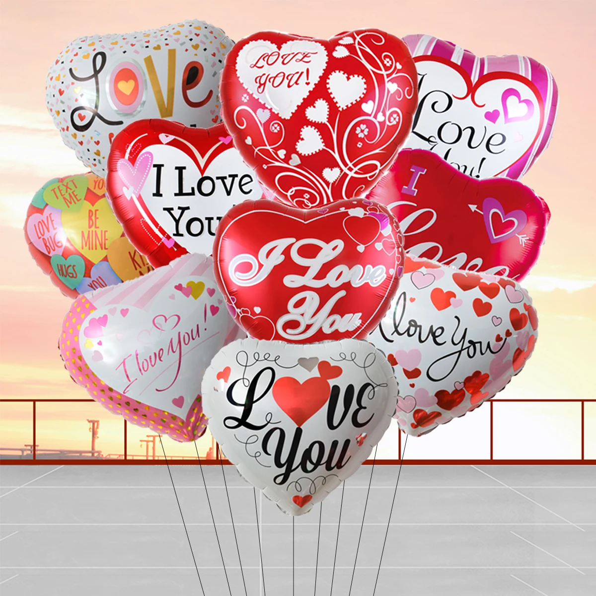 

10pcs 18inch Happy Valentine's Day Foil Balloons Wedding Valentine Day Decorations Engagement Balloon