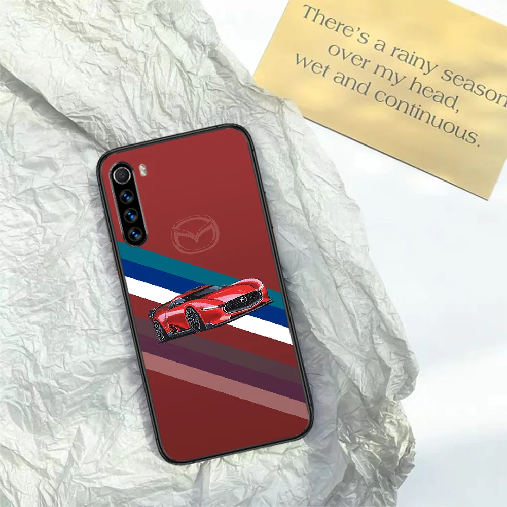 

Luxury Brand Car Mazdas Phone Case For XIAOMI Redmi Note 5 7 8 T 9 6A 7A 8A 9S K 20 30 Pro black Etui Trend Bumper Tpu Hoesjes