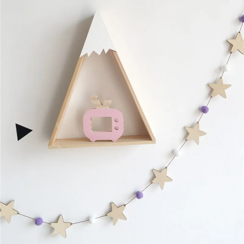 Деревянные гирлянды со звездами украшение для детской комнаты настенные