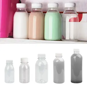 Plastic Milk Bottle Transparent Plastic Milk Storage Bottles Beverage Drinking Bottles Clear Milk Wa