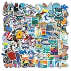 Наклейки из ПВХ для экстремальных видов спорта, серфинга, лыж, граффити, 100 шт.