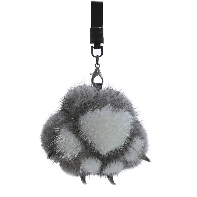 Кулон из натурального меха норки Кошачий коготь меховой медведь пальма