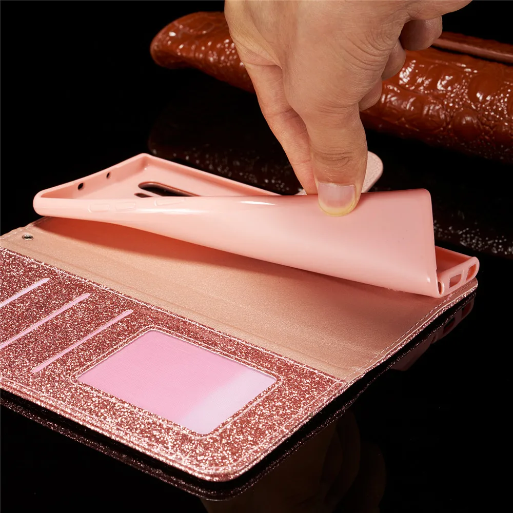 Блестящий блестящий чехол книжка для iPhone 8 7 6S 6 Plus 5 5S SE 2020 12Pro 12 Mini 11 Pro XR X XS Max iPhone12