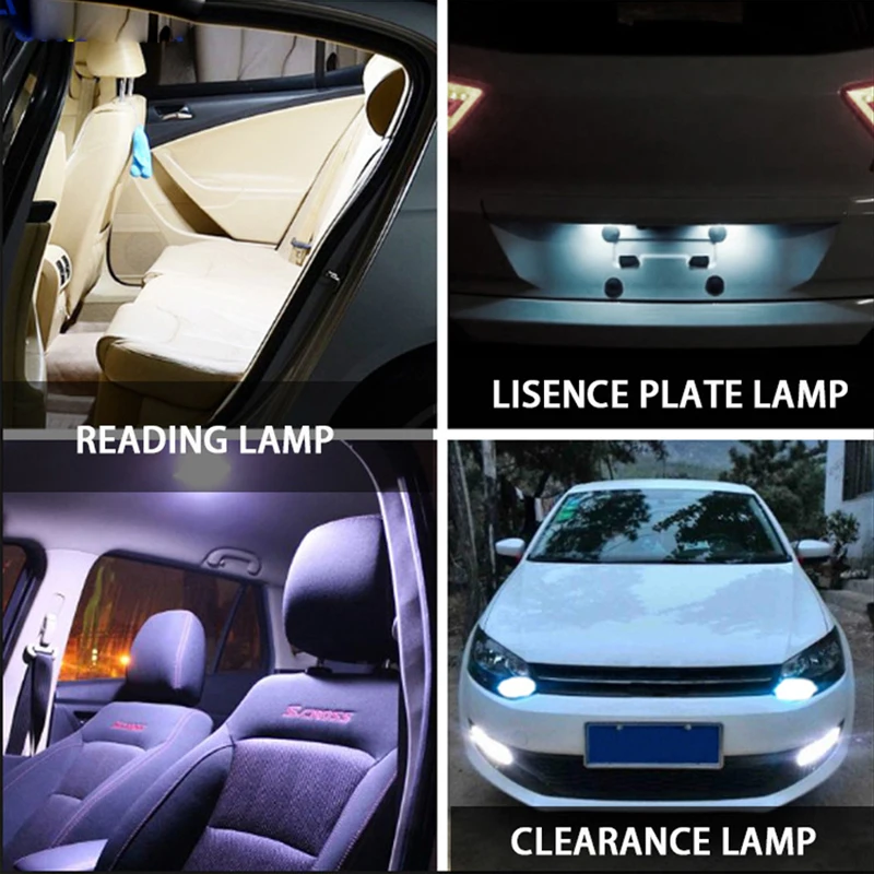 10 шт. Автомобильные светодиодные лампы t10 w5w 5w5 3030 10smd | Автомобили и мотоциклы