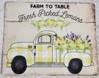 Весенний грузовик сублимационный Лемон грузовик стена осень фермерский стиль плакат настенный Декор Плакат Металлический жестяной знак железная живопись домашняя семья