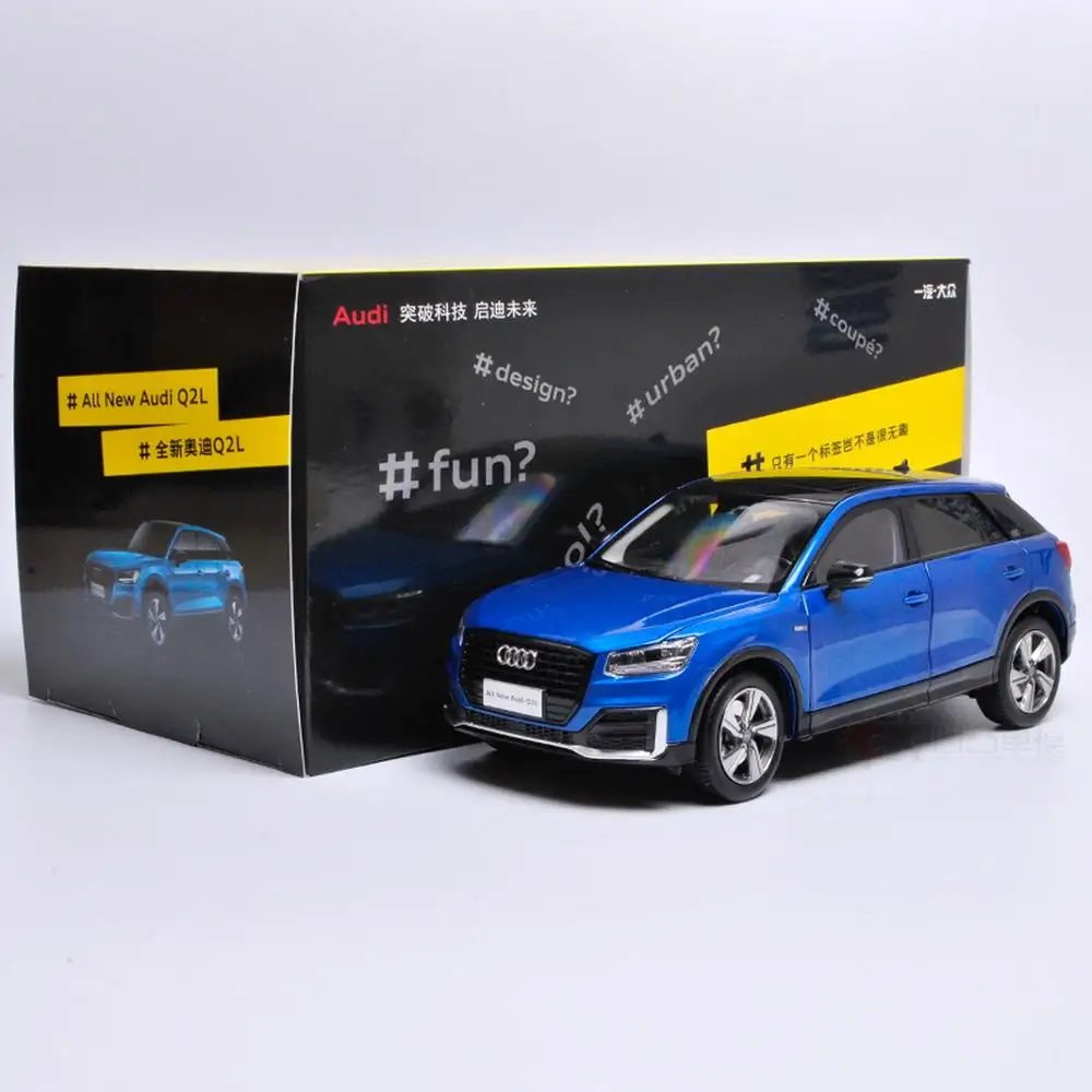 1/18 масштаб Audi Q2L 2019 синяя литая модель автомобиля коллекция игрушек подарок перо