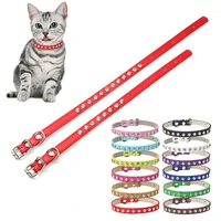 2530cm bling rhinestone pu leather collar for dog cat pet accessories crystal diamond dog collar strap for small dogs cat