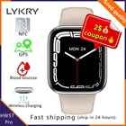 Смарт-часы LYKRY IWO HW57 Pro для мужчин и женщин, оригинальные NFC-часы для фитнеса с Глюкометром, pk w27 w37 pro dt7, серия 7