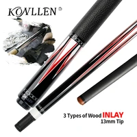 konllen carbon pool cue 13mm carbon fiber shaft 388 joint 4 pieces in 1 handmade solid wood inlay carbon sheet butt billiards