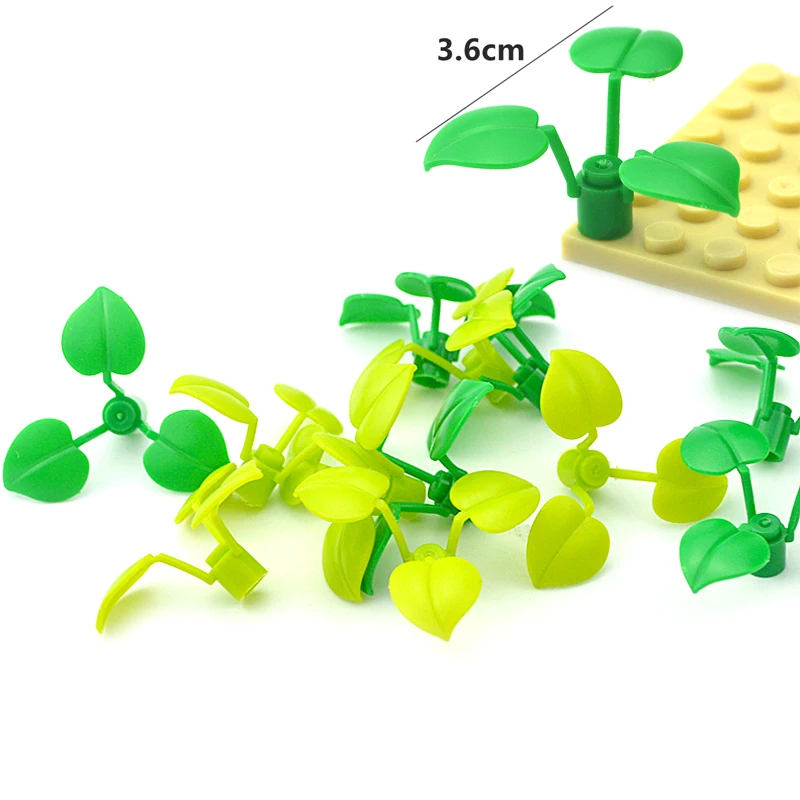 Кубики MOC 6255 40 шт. строительные блоки: Клевер трава на удачу совместимы со всеми