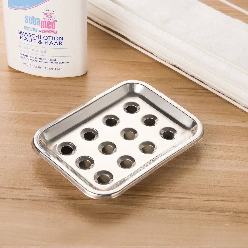 Прямоугольное мыло блюдо держатель нержавеющая сталь с сиденьем для ванной душ