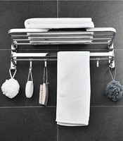 304 stainless steel bathroom hardware set bathroom accessories fold shelf bath towel rail bar rack towel bar shelf towel holder