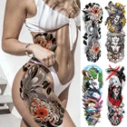 Большой рукав на руку, тату, талию, ногу, водонепроницаемая наклейка, наклейка Алиса в стране чудес, полностью искусственная татуировка для женщин и мужчин