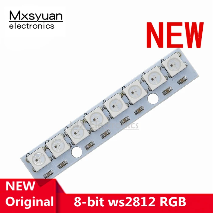 1 ~ 10 шт./лот 8-bit ws2812 5050 RGB 8-bar led со встроенной полноцветной лампой для вождения, макетная плата