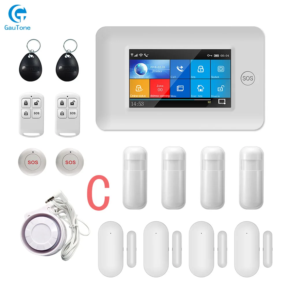 GT-014-GSM-PG106-C DHL приложение пульт дистанционного управления PG106 wifi+ GSM gprs беспроводной дом/Компания охранная сигнализация для Android и iOS - Цвет: GT-014-GSM-PG106-C