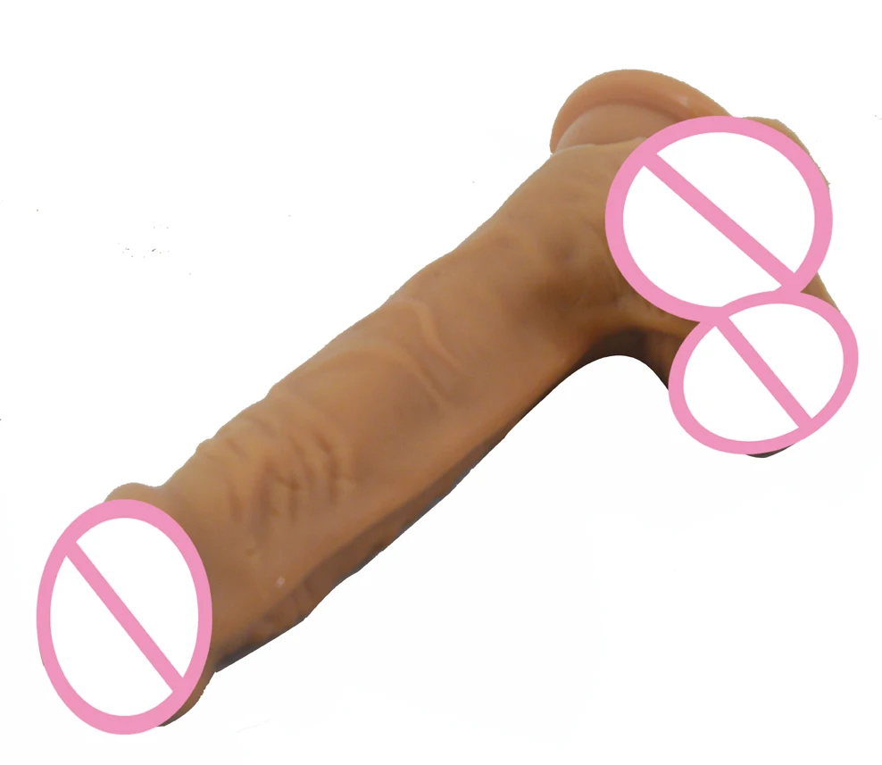 Упаковка в коробке реалистичный фаллоимитатор двойной слой силиконовый