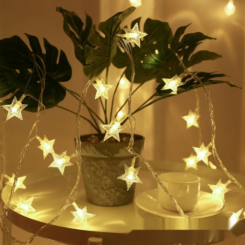 Новогоднее украшение светильник s светодиодный строка подключаемого модуля star