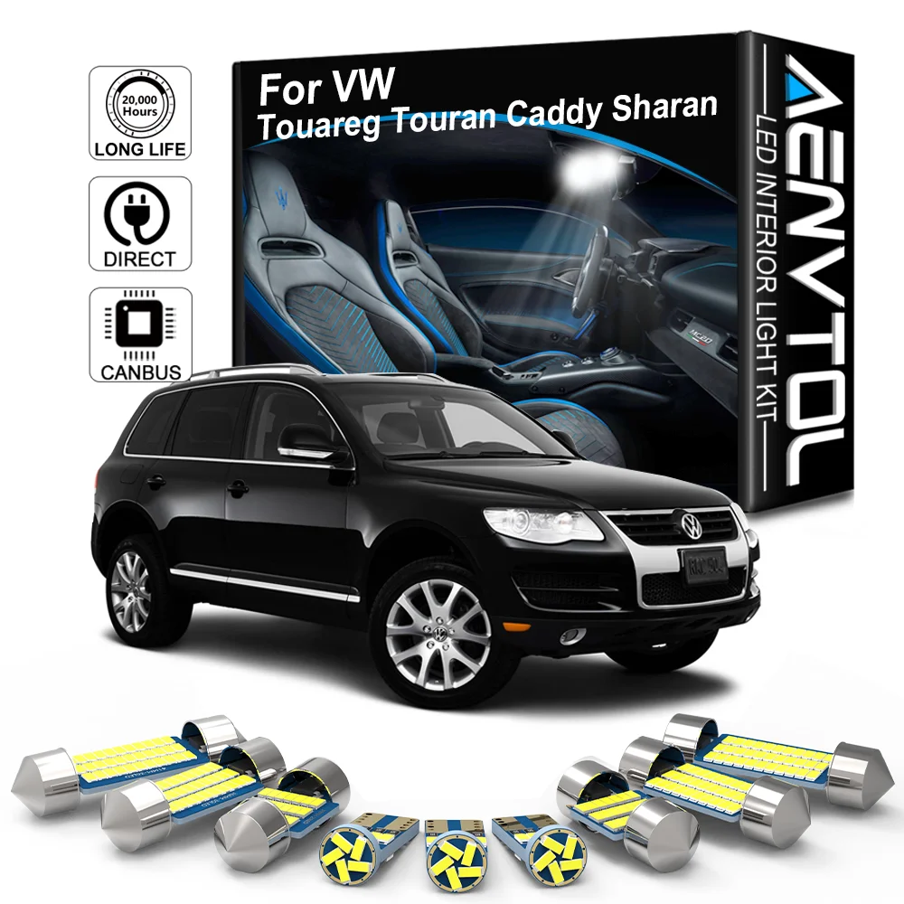 

AENVTOL Auto LED Interior Light Canbus For Volkswagen VW Touareg 7L 7P Touran Caravelle Multivan T4 5 6 Caddy 3 4 Sharan 7M 7N