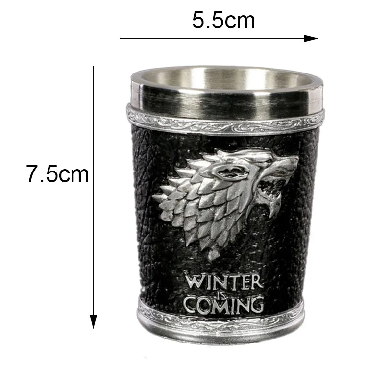 2 шт./компл. маленькие чашки и кружки 3D из смолы нержавеющей стали бокал для вина