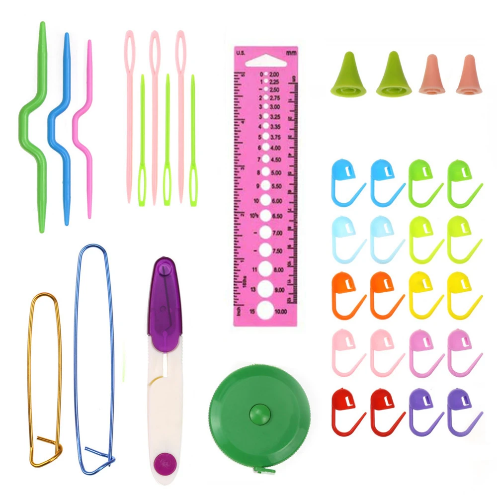 Набор прямых бамбуковых спиц 36 шт. одинарный заостренный крючок для вязания