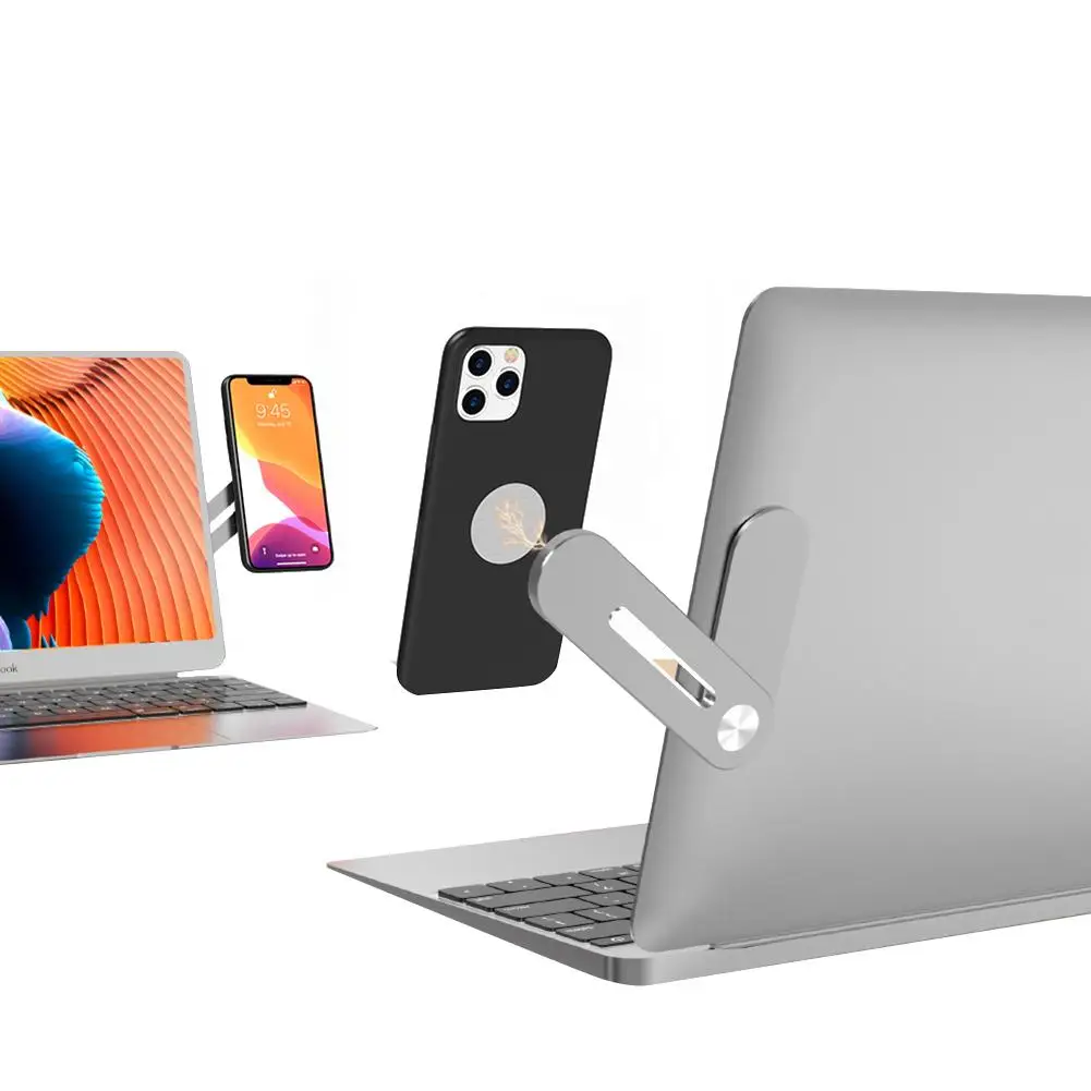

Durable Side Mount Magnetic Bracket Clip Laptop Stand Mobile Cell Phone Holder