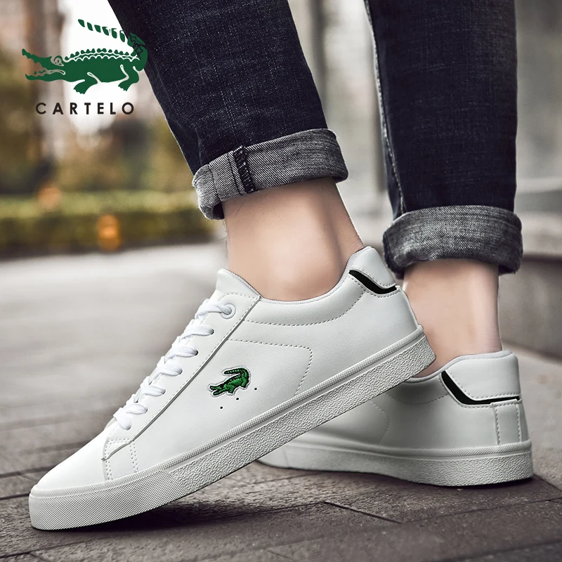 CARTELO/Мужская обувь; кроссовки; повседневная обувь; Мужская однотонная трендовая обувь; низкая кожаная дышащая обувь тапочки; hombre