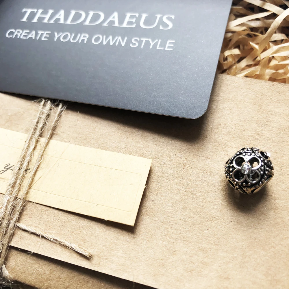 Бусины с черным ледяным цветком серебряные и стразы бусины подходят для браслета