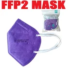 FFP2 маска CE KN95 маска для лица с фильтром для взрослых ffp2mask 5-слойная защитная маска fpp2 Пылезащитная маска фиолетовый респиратор