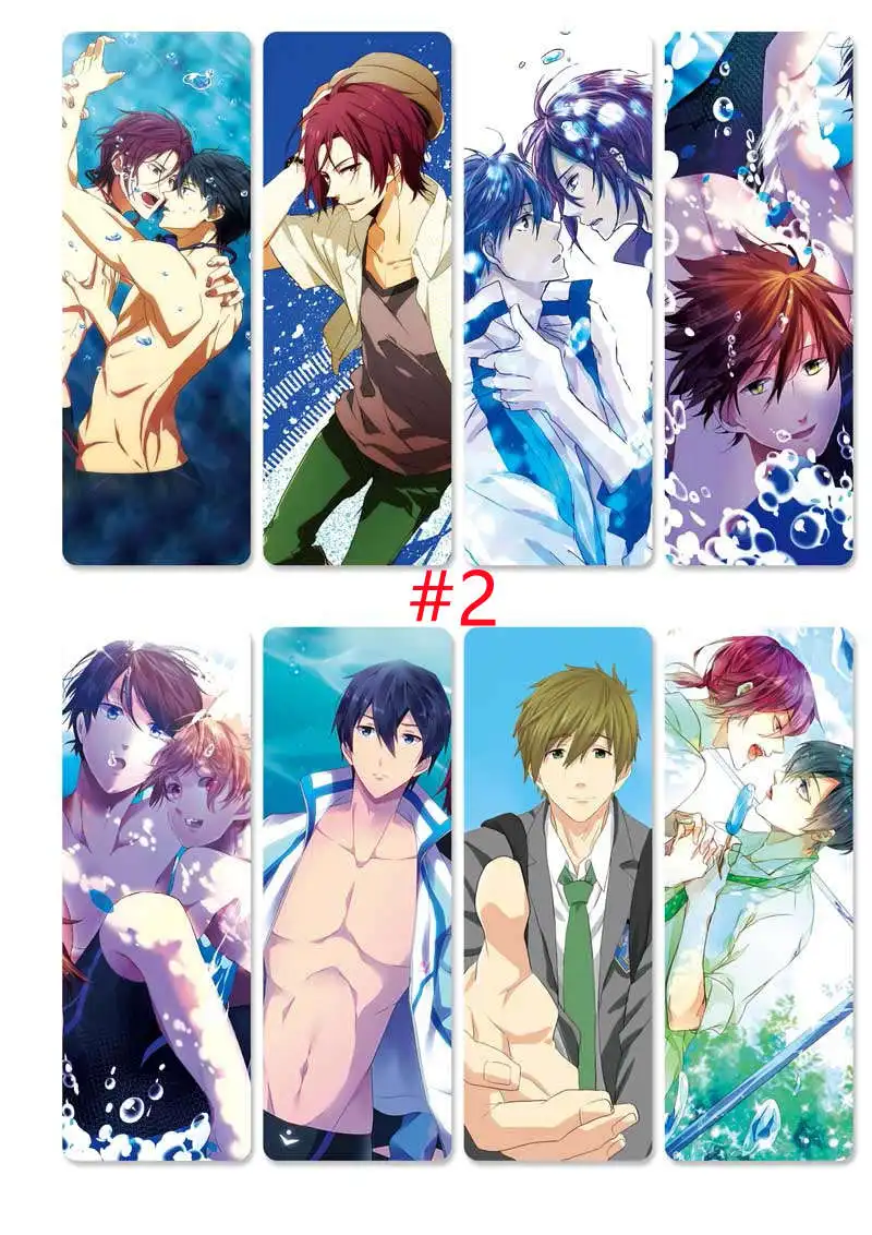 8 шт./компл. цифровая печать бесплатно! Iwatobi Плавание клуб пвх карты закладки из