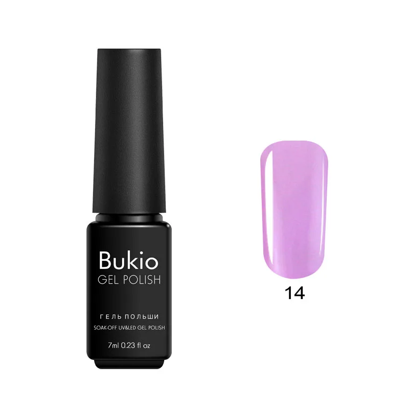 Bukio 29 чистых цветов Гель-лак 7 мл полуперманентные эмали замочить от УФ-гель лак для маникюра и ногтей дизайнерские украшения - Цвет: 14