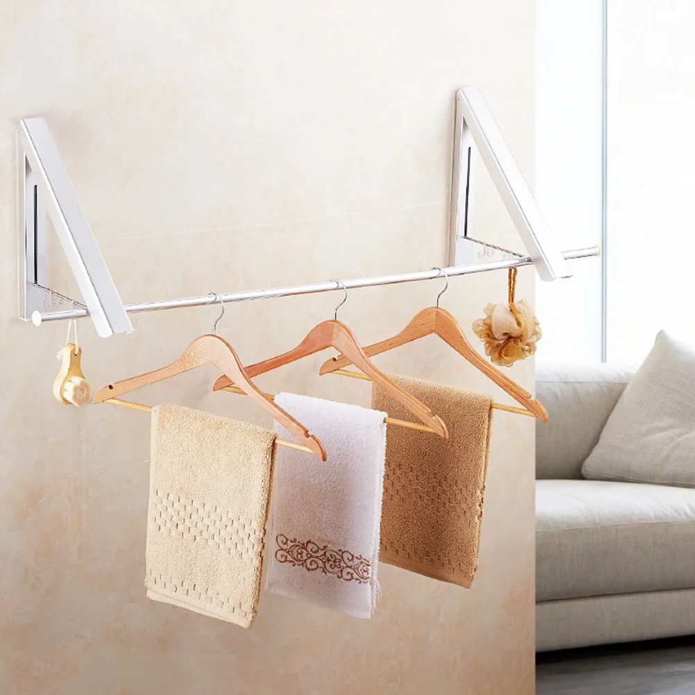 Настенная вешалка для одежды алюминиевые складные сушилки пальто органайзер