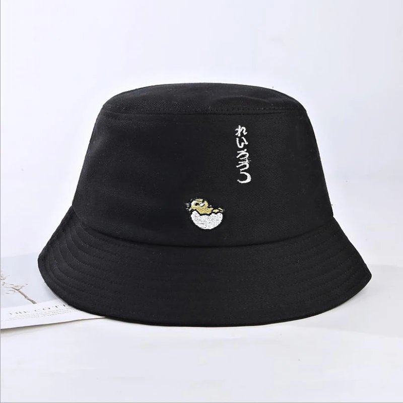 

New summer embroidery Bucket Hat Women Men Cotton Fashion Sad Boy Cap Girls Double-Sided Bob Sun Femme Panama Hat