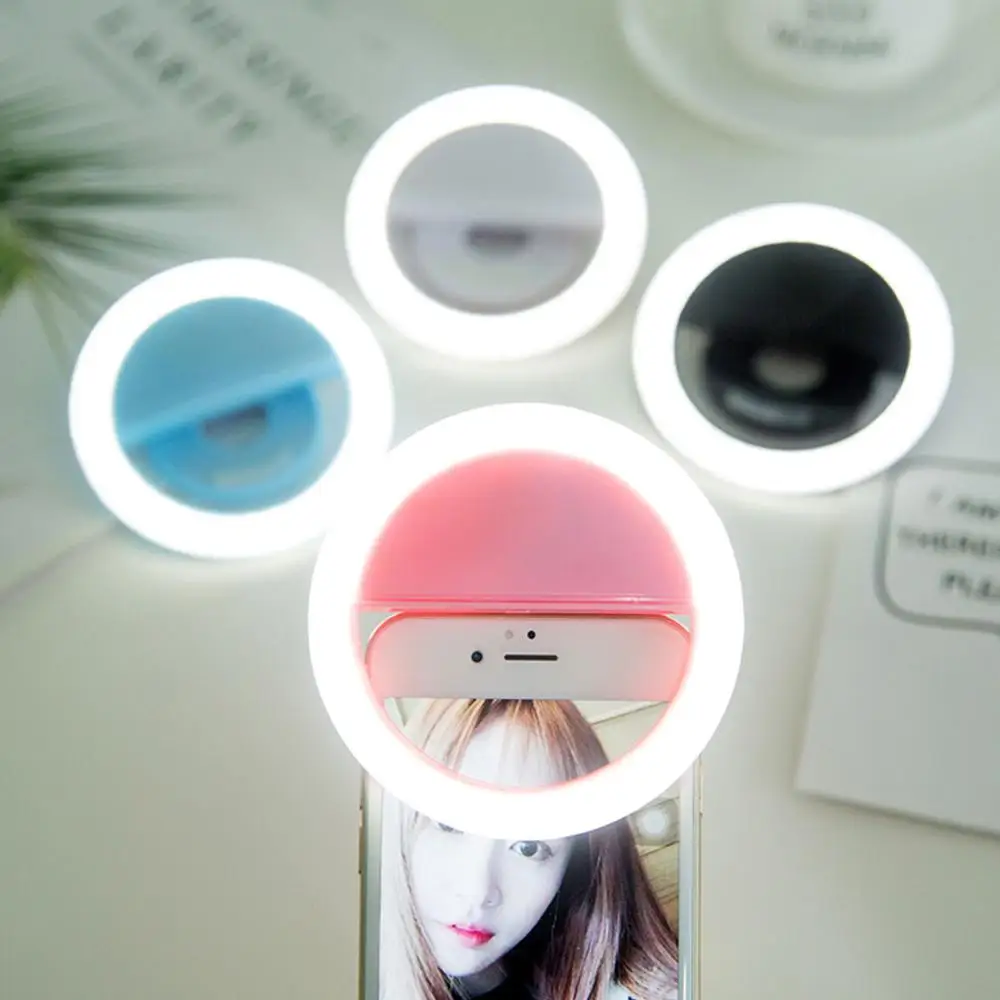 

WINGRIDY Usb Charging Selfie Ring Led Phone Light Lamp Mobile Phone Lens LED Sefie Lamp Ring Flash Lenses for Iphone Samsung