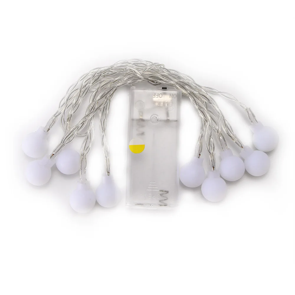 1.5m 10led 1,5 м/3 м/5 м/6 м водонепроницаемый Сказочный гирлянда светодиодный шар струнный светильник для праздничного оформления лампы Фестиваль рождественские Огни наружное освещение - Испускаемый цвет: 1.5m 10led