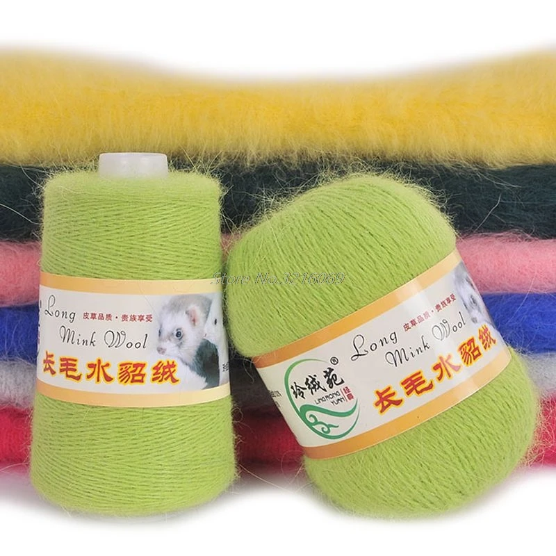 50 грамм Высококачественная мягкая норковая шерсть ручная вязка Роскошная